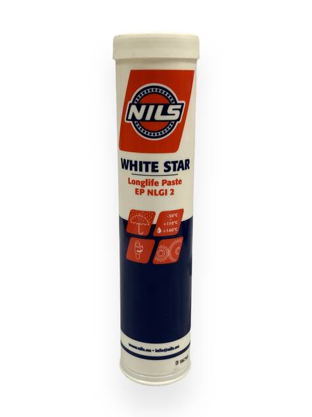 NILS WHITE STAR PERFORMANCE EP WHITE GREASE (NLGI 2) 400g CARTRIDGE